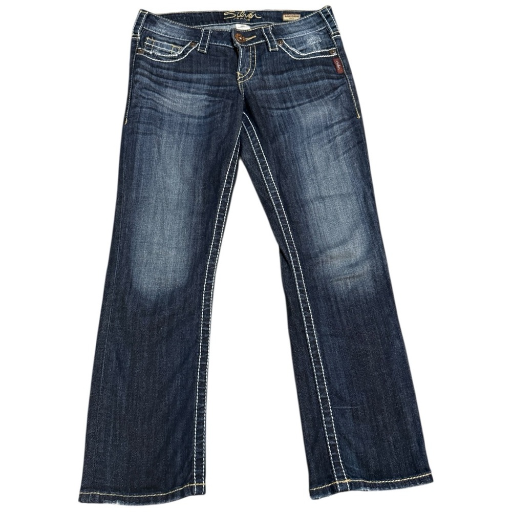 Y2K Vintage Silver Jeans Brand Bootcut Embroidered Pocket Jeans